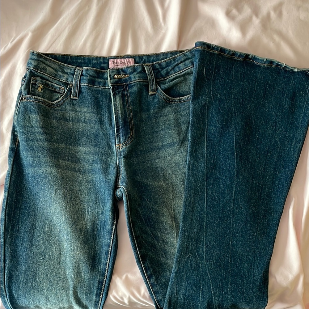 Juicy Couture Blue Low Rise Flare Leg Jeans